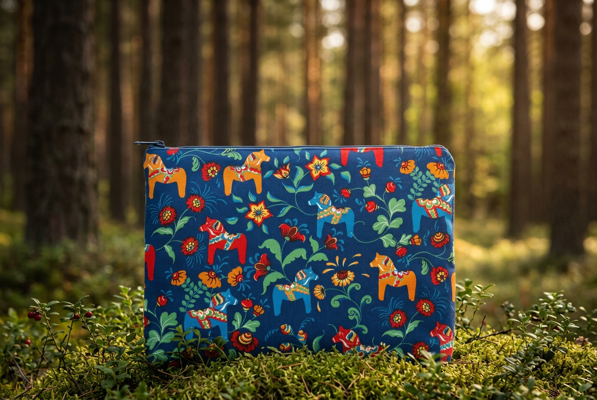 Cool Bag – Dalahästar blå skog